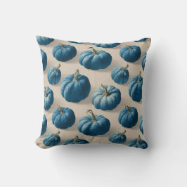 Modern Blue Pumpkin Fall Design Kissen