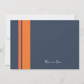 Modern Blue Race Car Boy Birthday Foto Einladung (Rückseite)