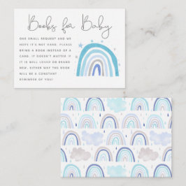 Modern Blue Rainbow Baby Showbuchanfrage Begleitkarte