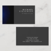 Modern Blue Red Attorney at Law Business Card Visitenkarte (Vorne/Hinten)