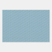 Modern Blue Red Cream Geometric Stars Muster Geschenkpapier Set (Vorderseite)