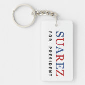 Modern Blue Red Francis Suarez für Präsident Schlüsselanhänger (Vorderseite)
