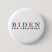 Modern Blue Red Joe Biden für Präsident Button (Vorderseite)