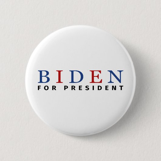 Modern Blue Red Joe Biden für Präsident Button (Vorderseite)