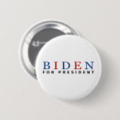 Modern Blue Red Joe Biden für Präsident Button (Vorne & Hinten)