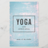 Modern Blue Rose Scratches Yoga Instructor Flyer (Vorne)