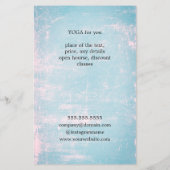 Modern Blue Rose Scratches Yoga Instructor Flyer (Hinten)