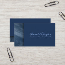 Modern Blue Samt Textur Business Card