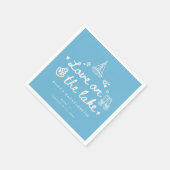 Modern Blue Script Lake Bachelorette Weekend Serviette (Ecke)