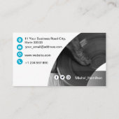 Modern Blue Sculptor Business Card Visitenkarte (Rückseite)