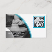 Modern Blue Sculptor Business Card Visitenkarte (Vorderseite)