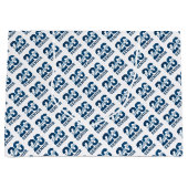 Modern Blue SENIOR Graduation Große Geschenktüte (Vorderseite)