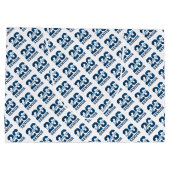 Modern Blue SENIOR Graduation Große Geschenktüte (Rückseite)