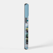 Modern Blue Shetland Sheepdog Hund Kunst iPhone 15 Hülle (Rechte Seite)