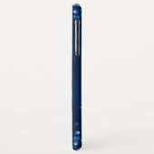 Modern Blue Silver Glitzer Confetti Monogram Case-Mate iPhone Hülle (Hinten/Links)