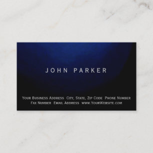Modern Blue Simple Business Card Visitenkarte