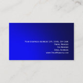 Modern Blue Simple Monogram Business Card Visitenkarte (Rückseite)