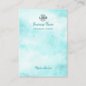 Modern Blue Sky Clouds Ohrringe Display Card Visitenkarte (Vorderseite)