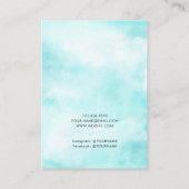 Modern Blue Sky Clouds Ohrringe Display Card Visitenkarte (Rückseite)