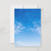 Modern Blue Sky Foto Gedenkfeier Tod Ankündigung (Rückseite)