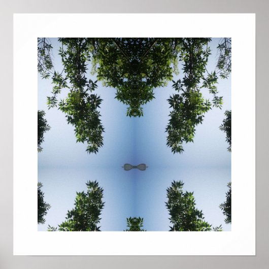 Modern Blue Sky & Tree Poster (Vorne)