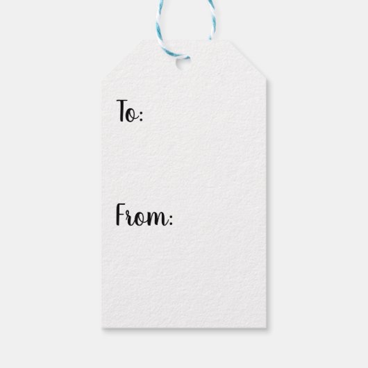 Modern Blue Snowflake Geschenkanhänger (Rückseite)