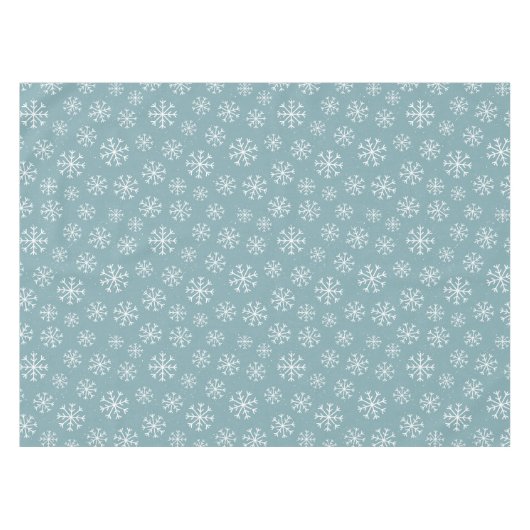Modern Blue Snowflake Tischdecke (Vorderseite (Horizontal))