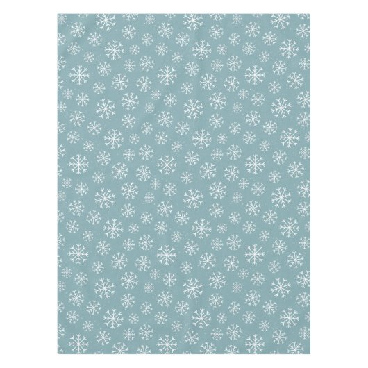 Modern Blue Snowflake Tischdecke (Vorderseite)