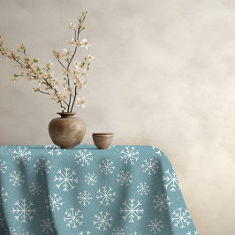 Modern Blue Snowflake Tischdecke