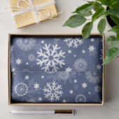 Modern Blue Snowflake Weihnachtsgebäck Seidenpapier (Geschenk)