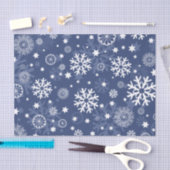 Modern Blue Snowflake Weihnachtsgebäck Seidenpapier (Handwerk)