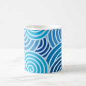 Modern Blue Spiral Muster Kaffeetasse (Mittel)