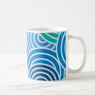 Modern Blue Spiral Muster Kaffeetasse