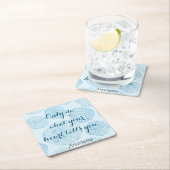 Modern Blue Stain Rechteckiger Pappuntersetzer (Vor Ort)
