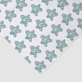 Modern Blue Star Sketch Pattern Seidenpapier (Ausschnitt)