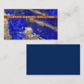 Modern Blue Stone Visitenkarten Visitenkarte (Vorne/Hinten)