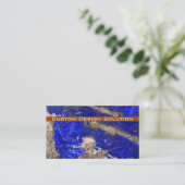 Modern Blue Stone Visitenkarten Visitenkarte (Stehend Vorderseite)