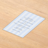 Modern Blue Stripes Elegant Wedding Acryleinladungen (Ablage )