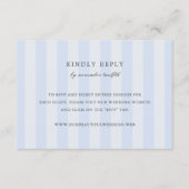 Modern Blue Stripes Elegant Wedding RSVP Card Karte (Vorderseite)