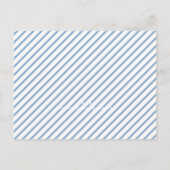 Modern Blue Stripes Frohe Weihnachten Postkarte (Rückseite)