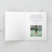 Modern Blue Stripes Graduation Thank You Dankeskarte (Innenseite)