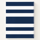 Modern Blue Stripes Mustername Notizblock (Rückseite)