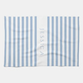 Modern Blue Striping Mustername Geschirrtuch (Horizontal)