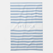 Modern Blue Striping Mustername Geschirrtuch (Vertikal)