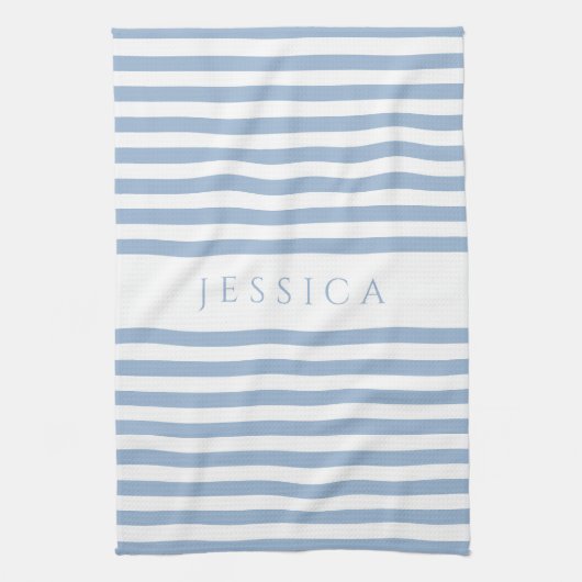 Modern Blue Striping Mustername Geschirrtuch (Vertikal)