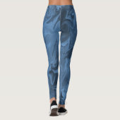 Modern Blue Swirl Leggings (Rückseite)