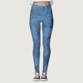 Modern Blue Swirl Leggings (Vorderseite)
