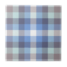 Modern Blue Taupe Tartan Kariertes Muster