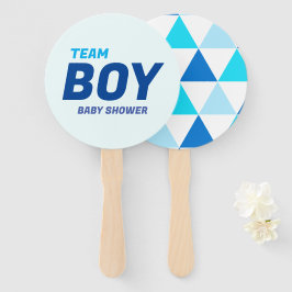 Modern Blue Team Boy Baby Shower Fächer