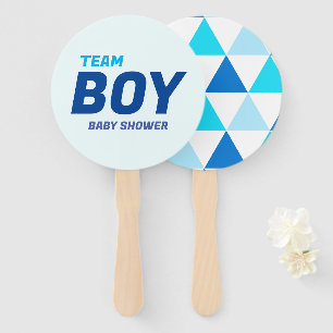 Modern Blue Team Boy Baby Shower Fächer